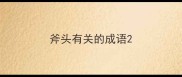 斧头有关的成语