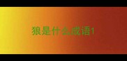 狼是什么成语
