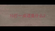 10打一成语是什么