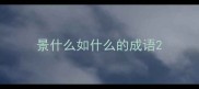 景什么如什么的成语