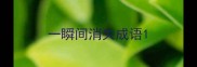 一瞬间消失成语