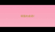 硕猛的成语