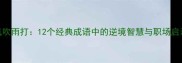 风吹雨打12个经典成语中的逆境智慧与职场启示
