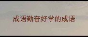成语勤奋好学的成语