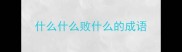 什么什么败什么的成语