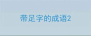 带足字的成语