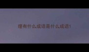 理有什么成语是什么成语