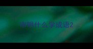 市明什么学成语