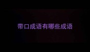 带口成语有哪些成语