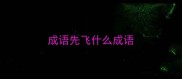成语先飞什么成语