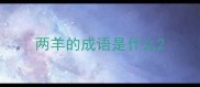 两羊的成语是什么