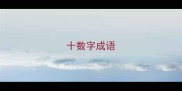 十数字成语