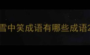 雪中笑成语有哪些成语