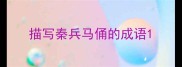 描写秦兵马俑的成语