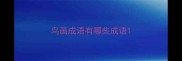 鸟画成语有哪些成语
