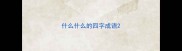 什么什么的四字成语