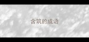 含筑的成语