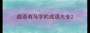 成语有马字的成语大全