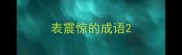 表震惊的成语