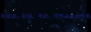 100个常用成语职场考试写作必备的性表达指南