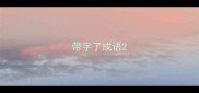 带字了成语