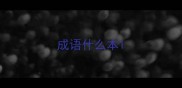 成语什么本