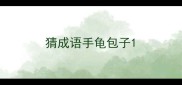 猜成语手龟包子