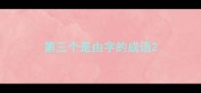 第三个是由字的成语