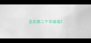 龙在第二个字成语