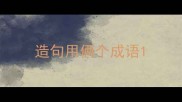 造句用俩个成语