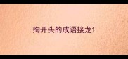 掬开头的成语接龙