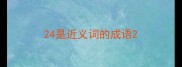24是近义词的成语