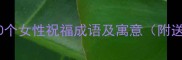 最常用的10个女性祝福成语及寓意附送礼禁忌