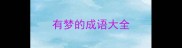 有梦的成语大全
