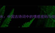 一衣带水中国古诗词中的情感密码与处世智慧