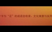 第二个字为足的成语全收录文化寓意与实用指南