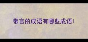 带言的成语有哪些成语