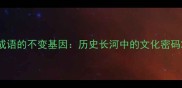 成语的不变基因历史长河中的文化密码