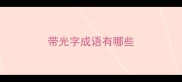 带光字成语有哪些