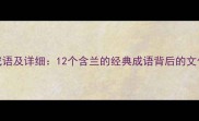 兰的成语及详细12个含兰的经典成语背后的文化密码