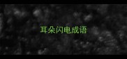 耳朵闪电成语