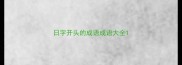 日字开头的成语成语大全