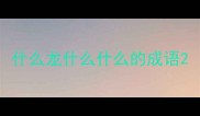 什么龙什么什么的成语