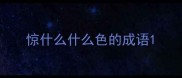 惊什么什么色的成语