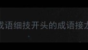 成语细技开头的成语接龙