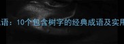 树德务滋成语10个包含树字的经典成语及实用应用指南