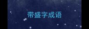 带盛字成语
