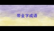 带金字成语