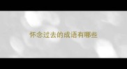 怀念过去的成语有哪些