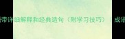 100个常用成语带详细解释和经典造句附学习技巧成语大全速成指南